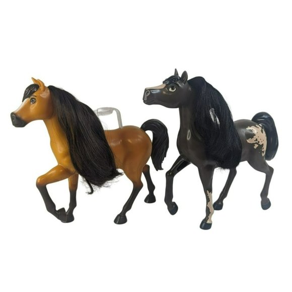 Mattel Dreamworks Spirit Riding Free Lucky Brown Horse, Herd Horse Bay Pinto - Picture 1 of 6